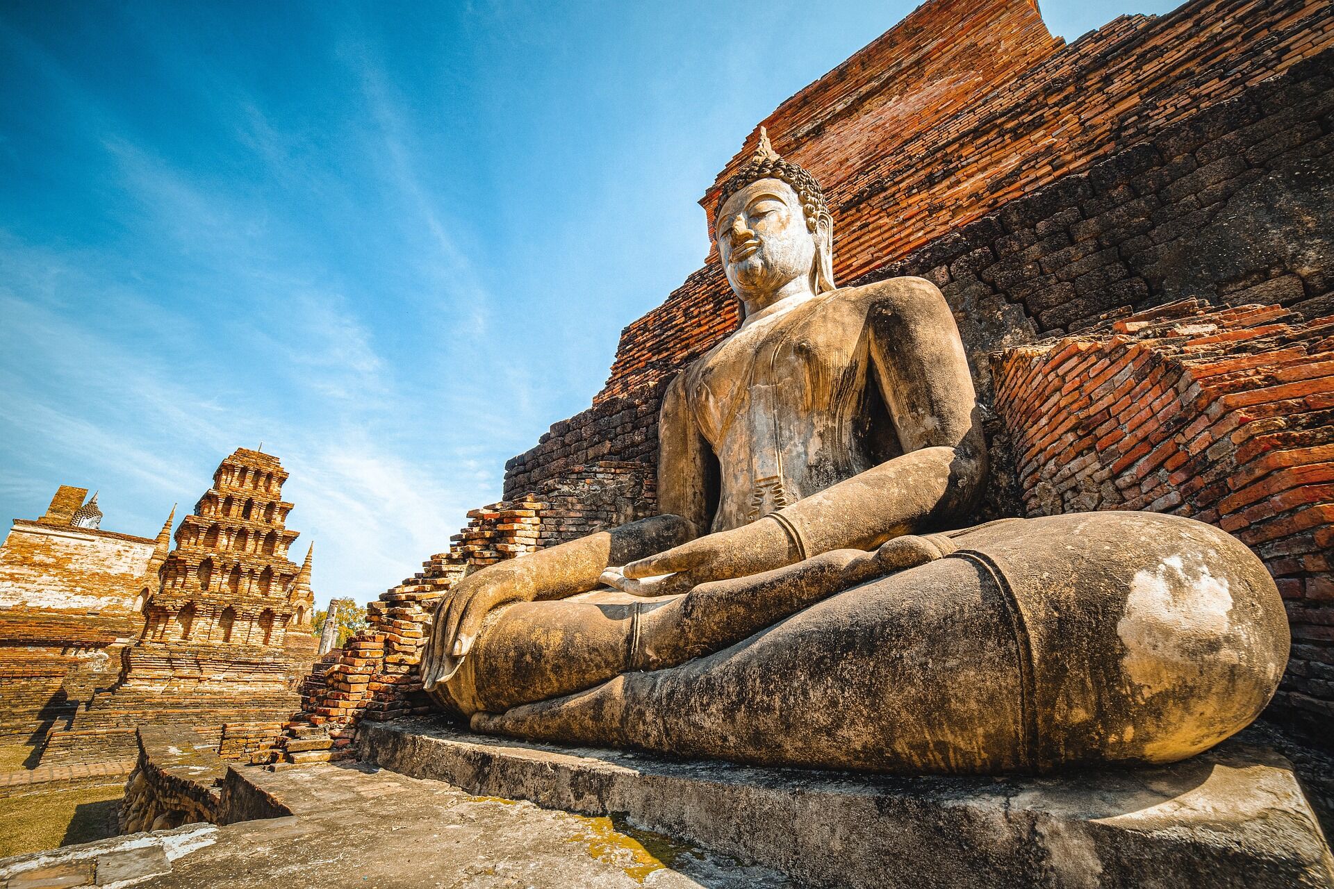 Sukhoithai Buddhist Statue at the Ancient Temple, Thailand